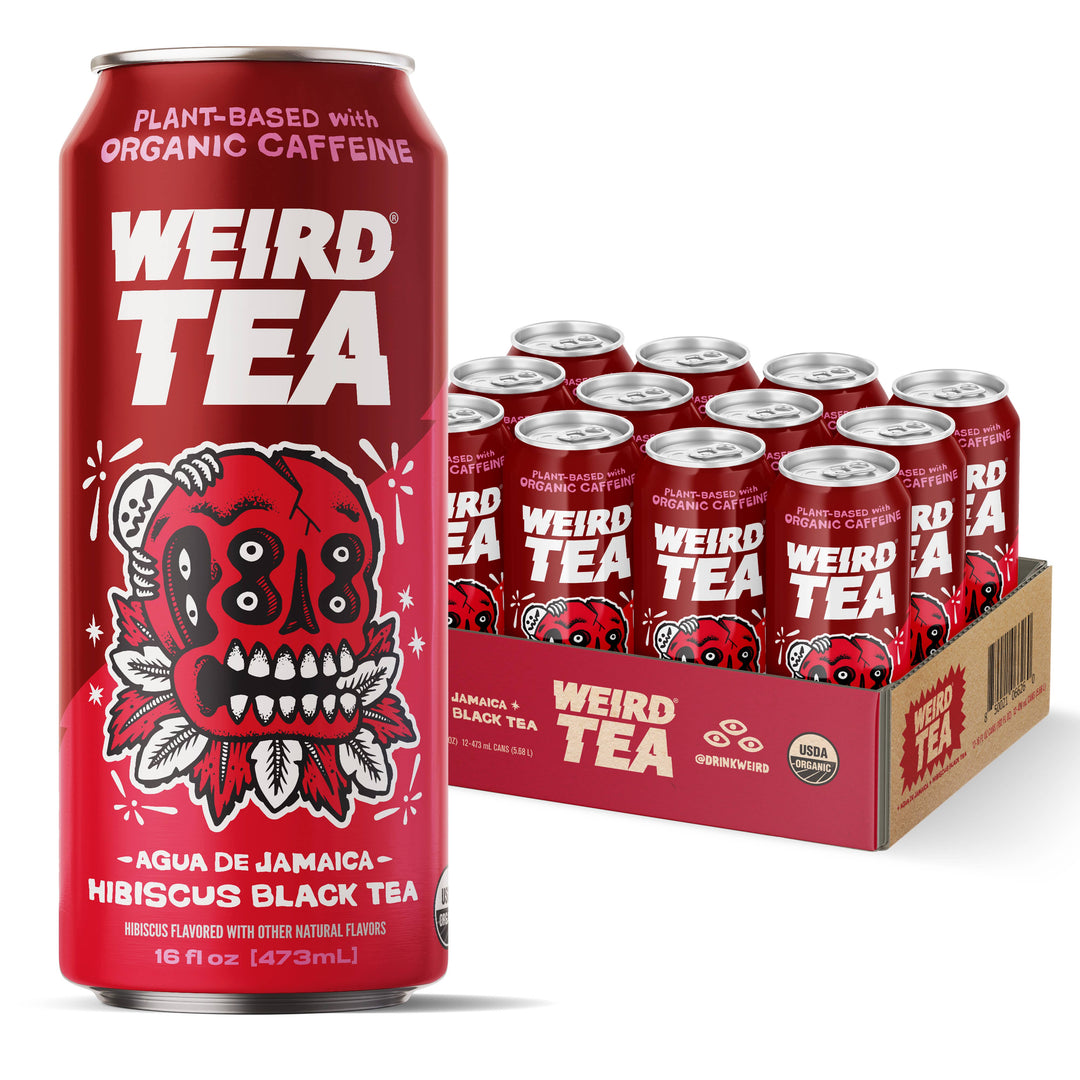 Weird Beverages - Organic Agua de Jamaica Hibiscus Black Tea 16oz Can