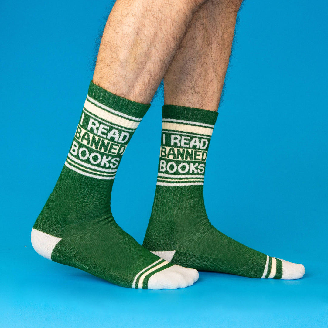 Gumball Poodle - I Read Banned Books Gym Crew Socks