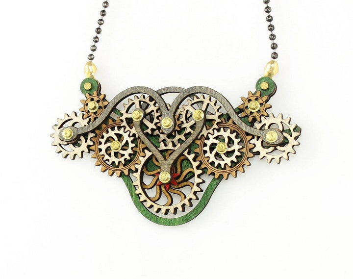 Green Tree Jewelry - Kinetic Winged Gear Necklaces