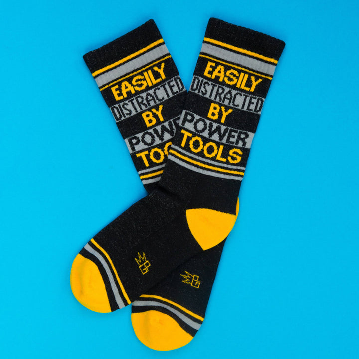 Gumball Poodle - Easily Distracted By Power Tools Gym Crew Socks