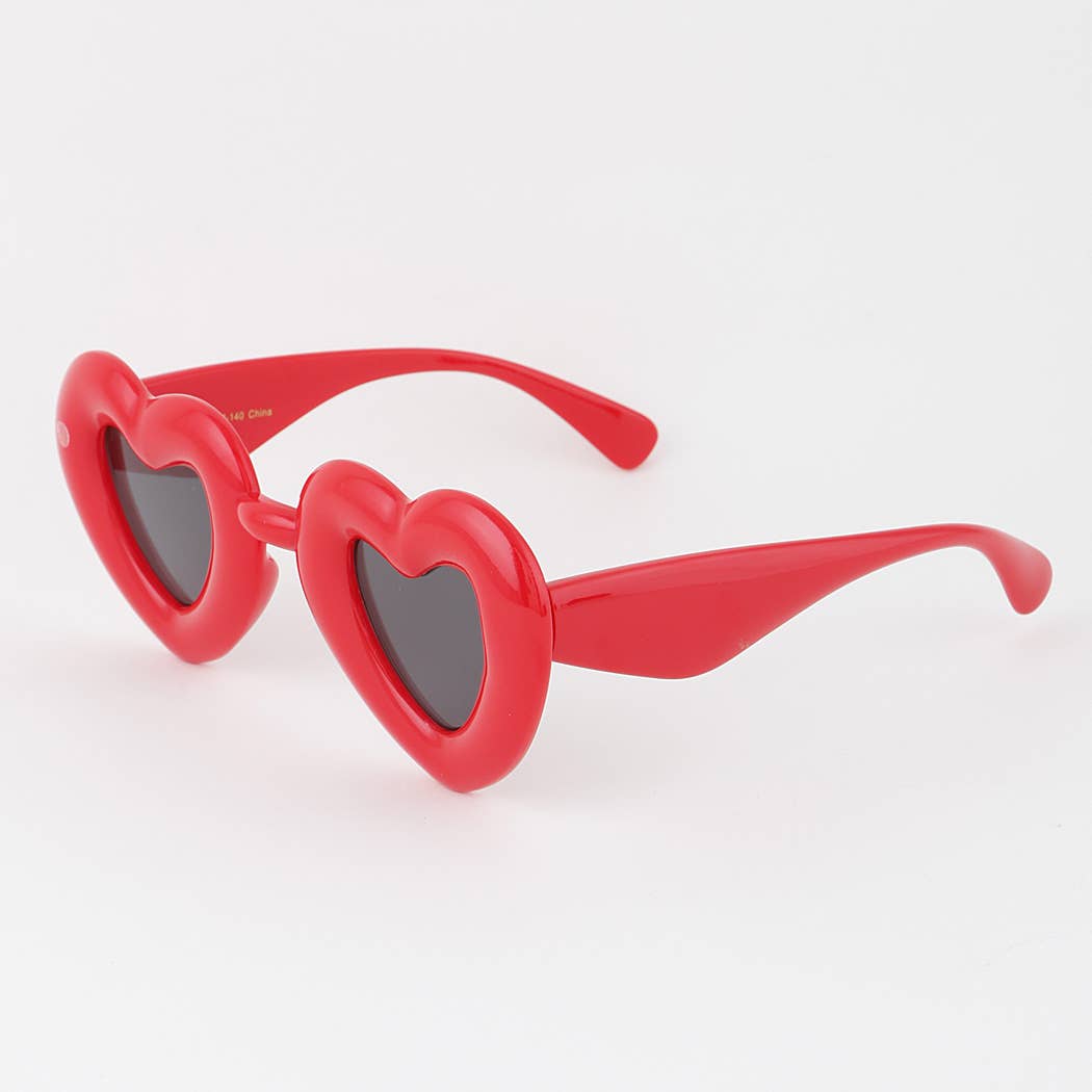 3AM BY H&D ACCESSORIES - Bright Bubble Heart Sunglasses: Multicolor