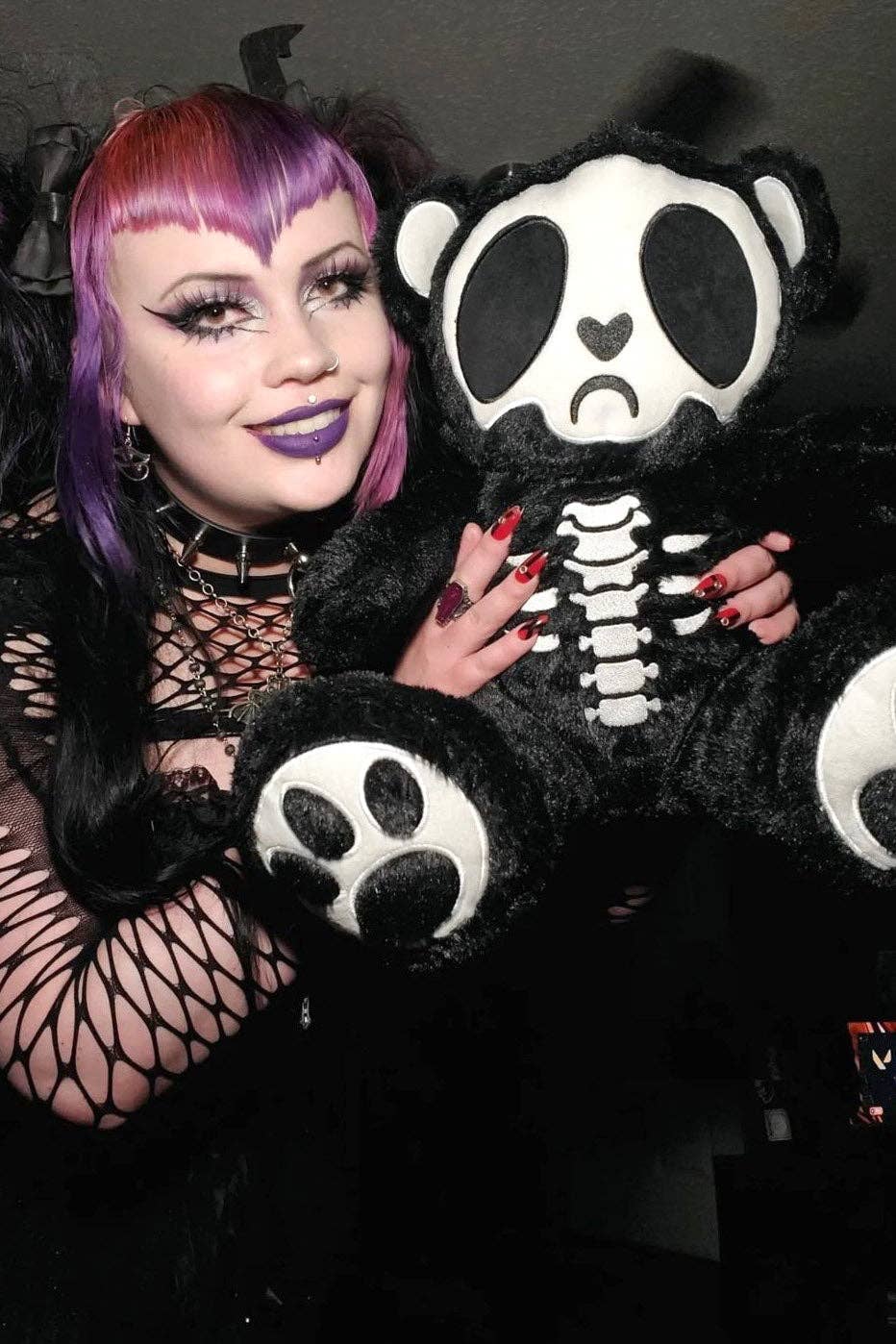 vampirefreaks - Grumpy Bones Bear Plush Toy