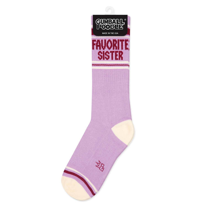 Gumball Poodle - Favorite Sister Gym Crew Socks