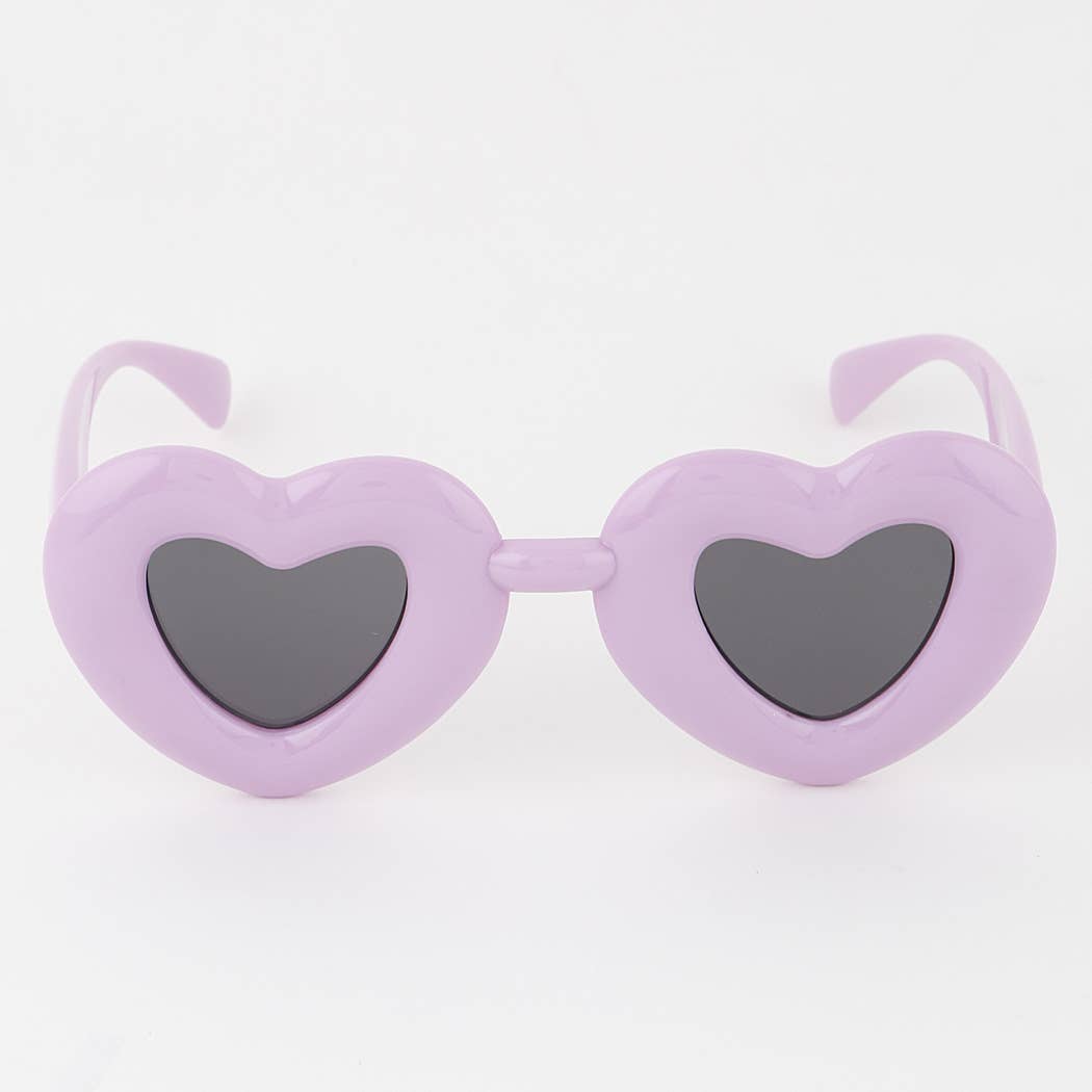 3AM BY H&D ACCESSORIES - Bright Bubble Heart Sunglasses: Multicolor