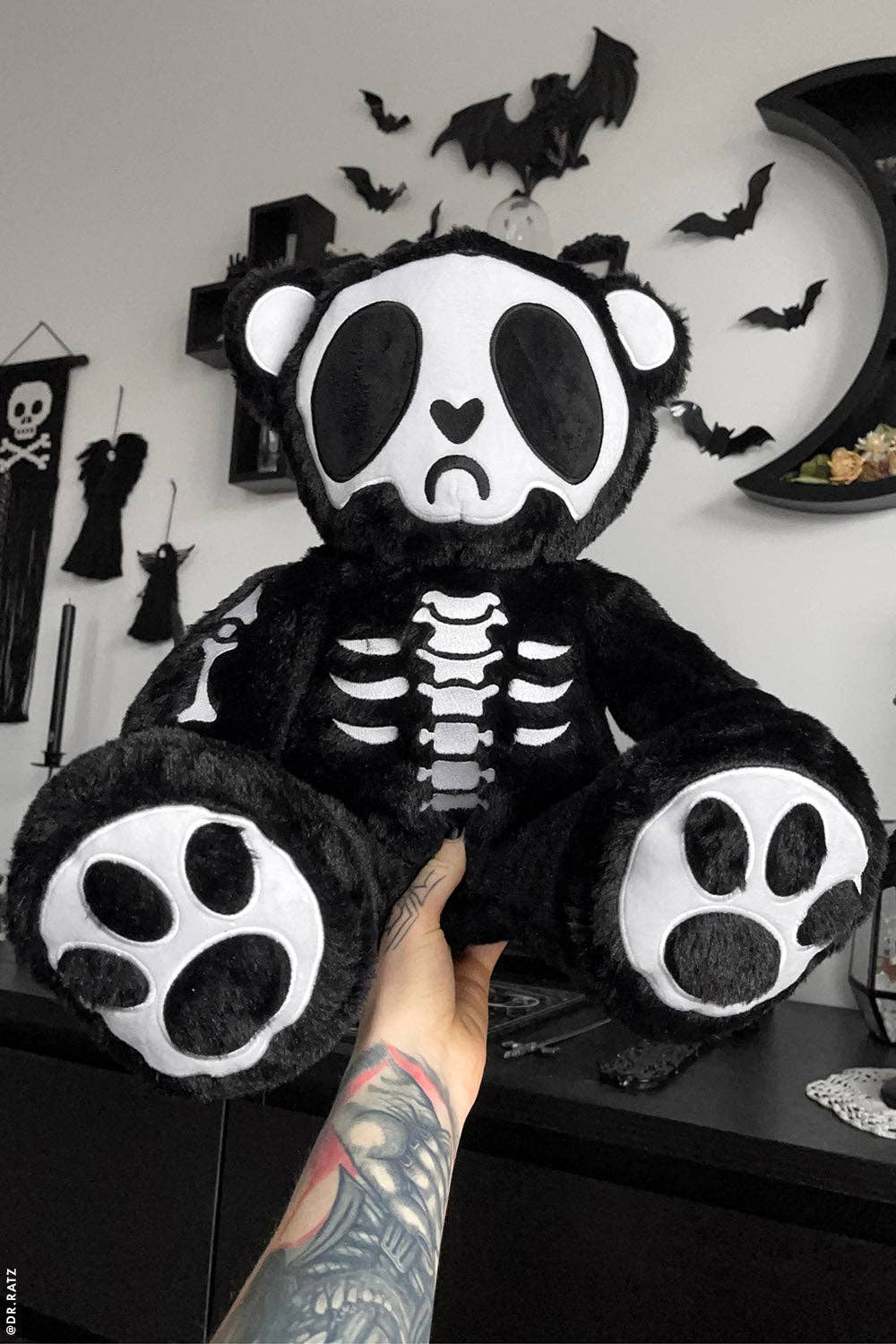 vampirefreaks - Grumpy Bones Bear Plush Toy