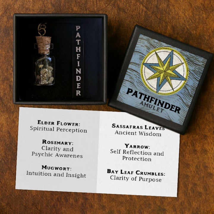 Brainmeats Atelier - Pathfinder Amulet – Talisman for Direction in Life w/Compass