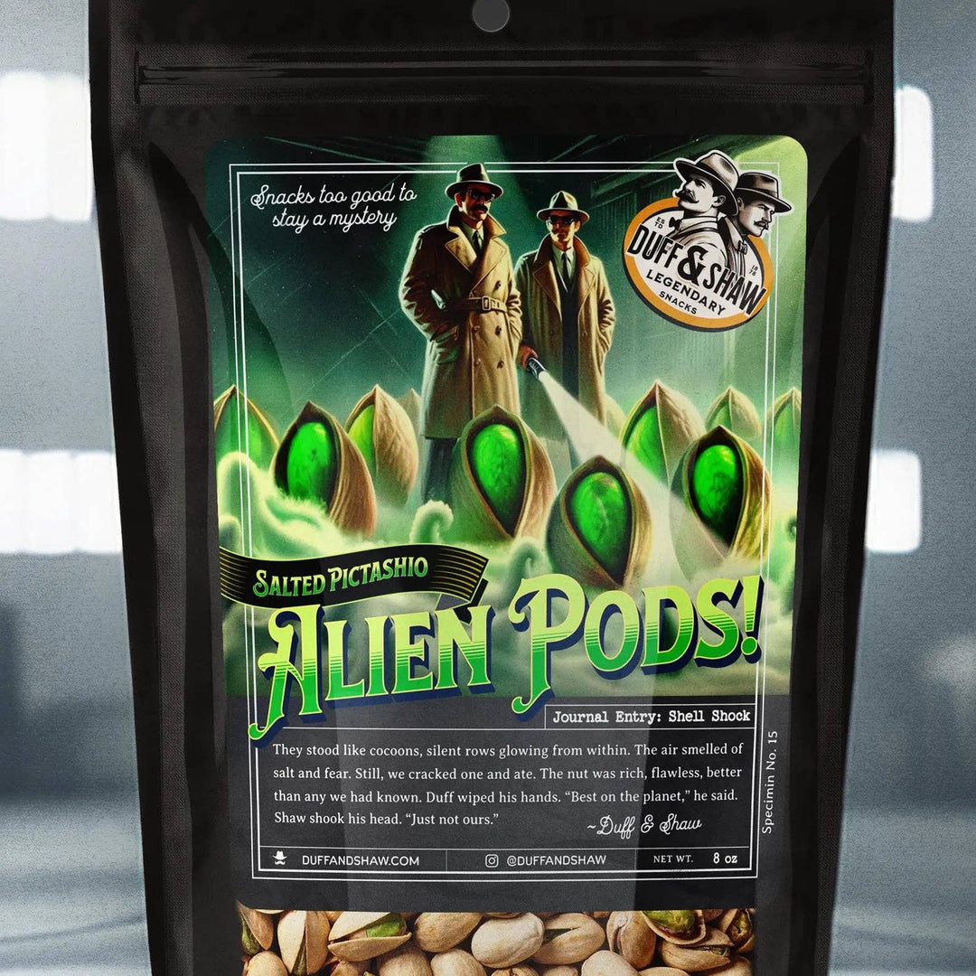Duff &amp; Shaw - Legendary Snacks - Alien Pod Pistachios