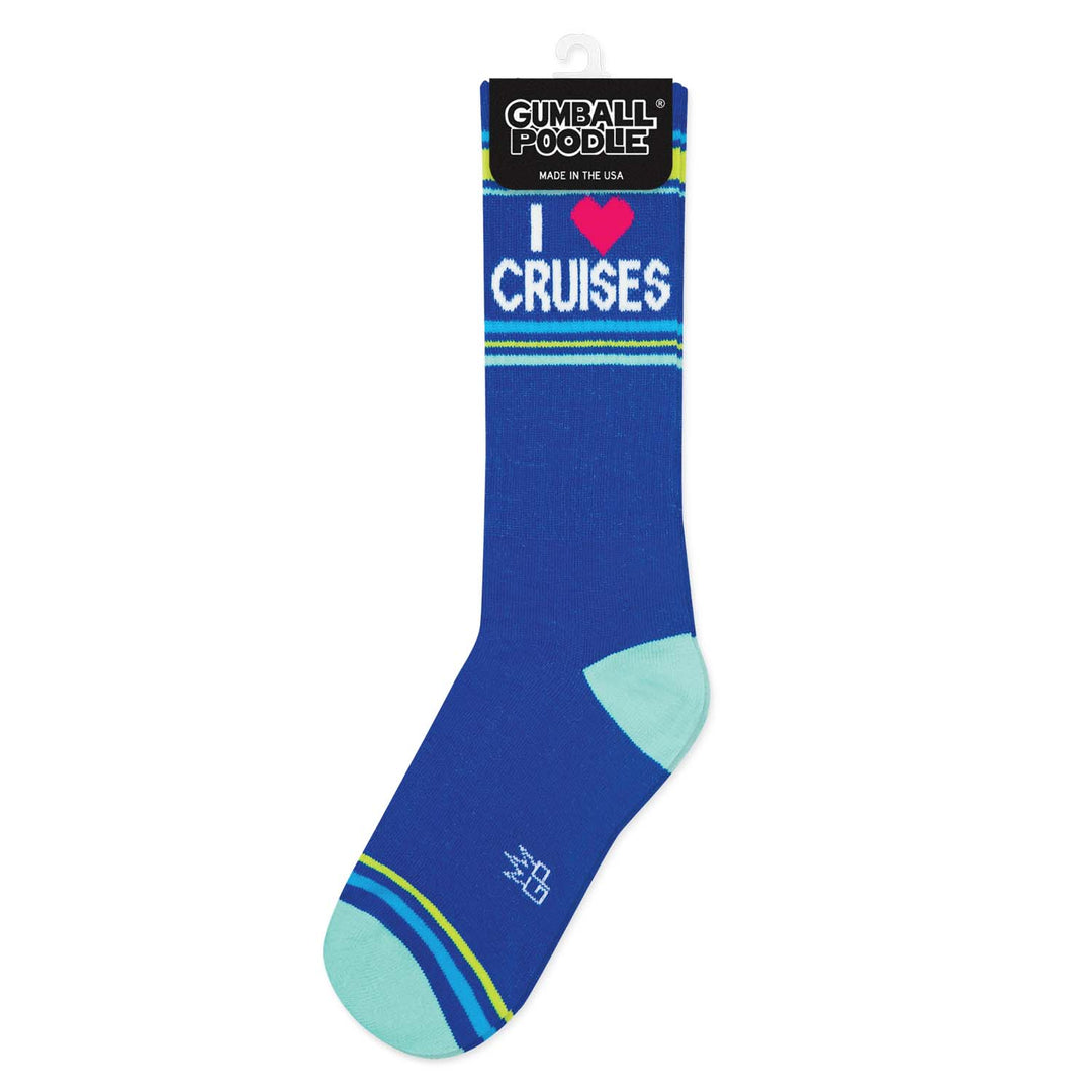 Gumball Poodle - I ❤️ Cruises Gym Crew Socks
