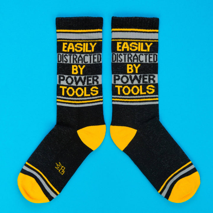 Gumball Poodle - Easily Distracted By Power Tools Gym Crew Socks