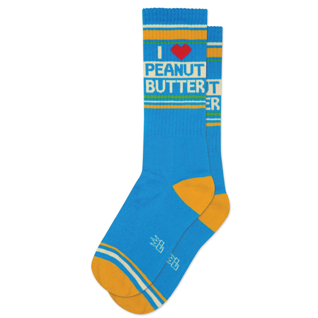 Gumball Poodle - I ❤️ Peanut Butter Gym Crew Socks