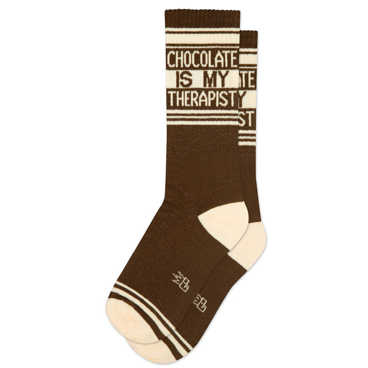 Gumball Poodle - Chocolate Is My Therapist Gym Crew Socks