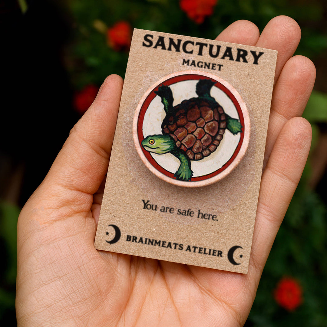 Brainmeats Atelier - Sanctuary Magnet – Turtle Token for Safety &amp; Comfort