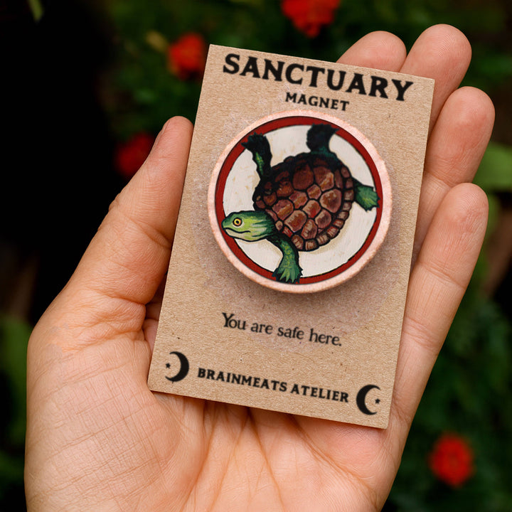 Brainmeats Atelier - Sanctuary Magnet – Turtle Token for Safety &amp; Comfort
