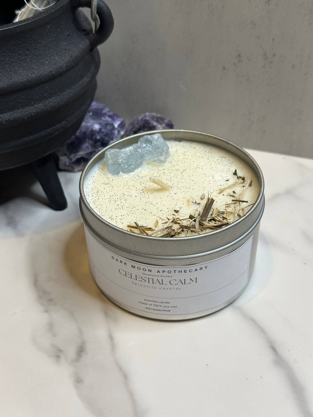 The Dark Moon Apothecary -  Celestial Calm Soy Crystal Candle