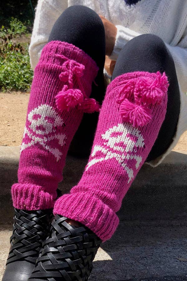 Lakhays Collection Inc. - Skull Legwarmer: Pink / One Size