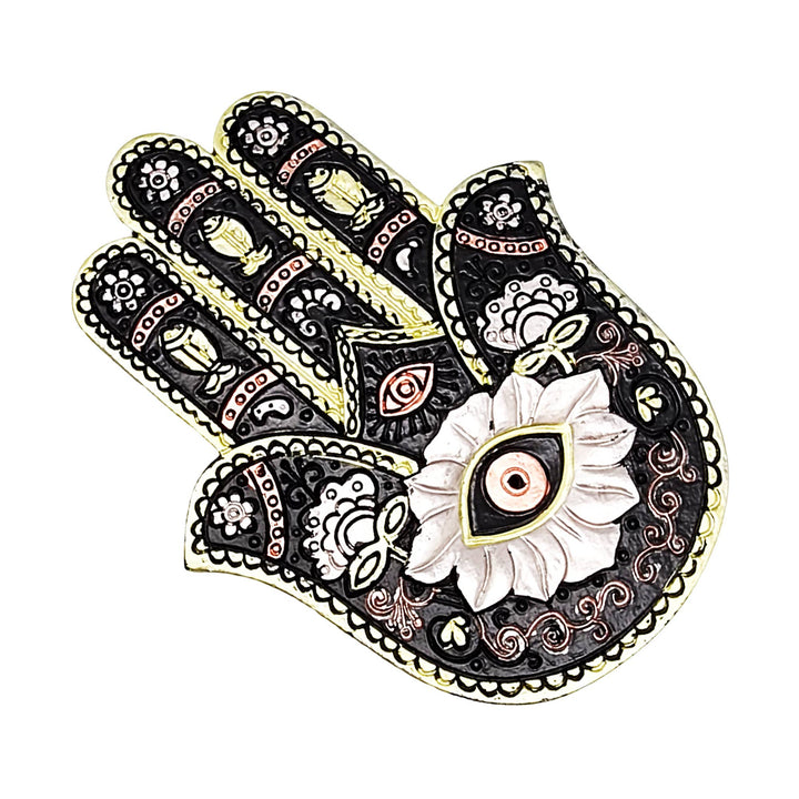 Fantasy Gifts - Rose Gold/Gold/Black Hamsa Hand Flat Incense Burner