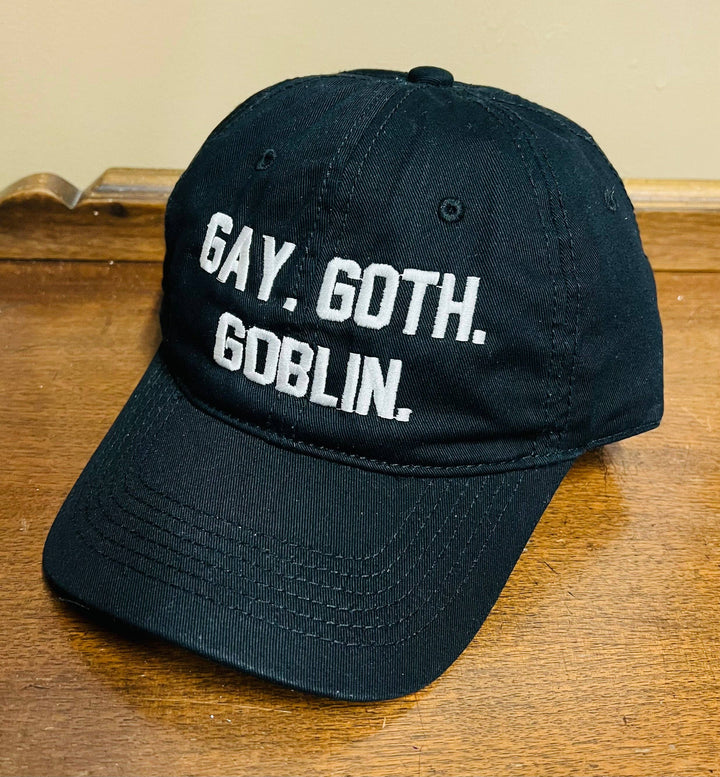 Witchwood Bags - Gay. Goth. Goblin.  -  Embroidered Dad Hat