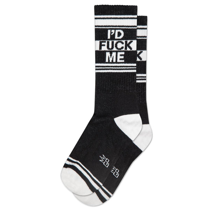 Gumball Poodle - I'd Fuck Me - Black Gym Crew Socks