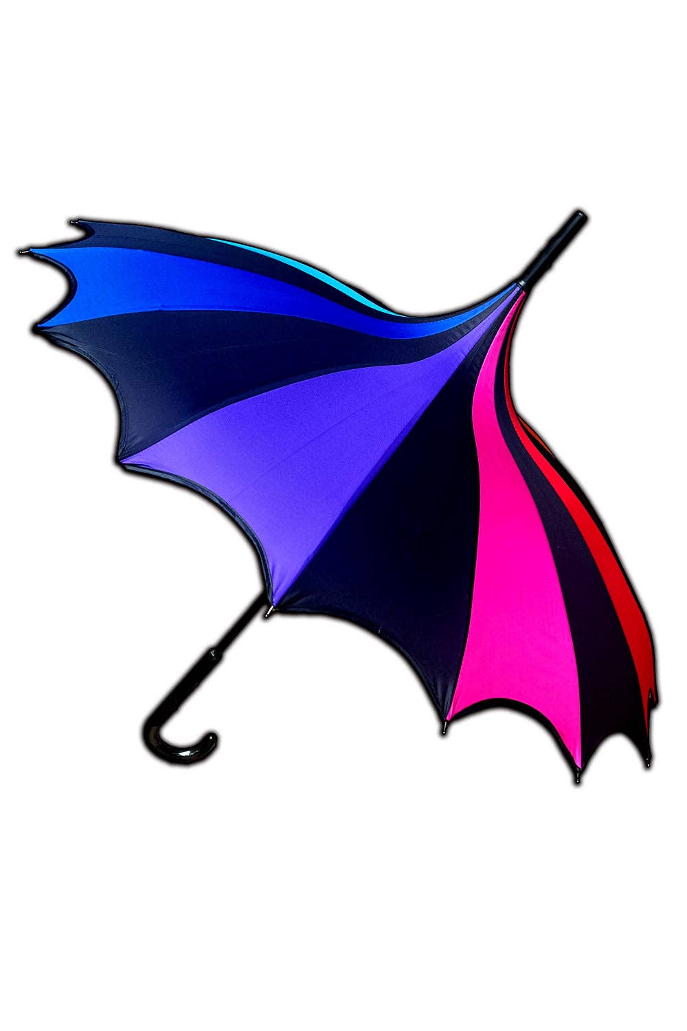 vampirefreaks - Batwing Pagoda Umbrella [Goth Rainbow]