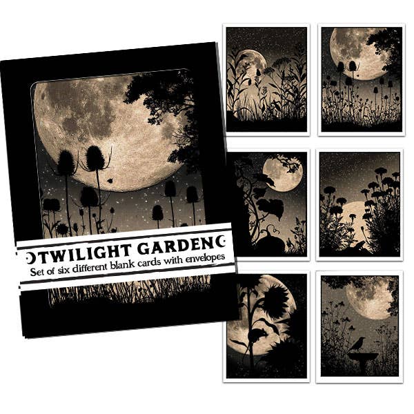 Brainmeats Atelier - Twilight Garden – Boxed Moonlit Garden Notecard Set
