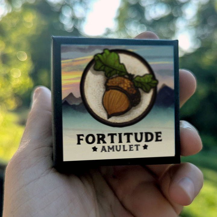 Brainmeats Atelier - Fortitude Amulet – Strength &amp; Resilience Talisman w/Acorn