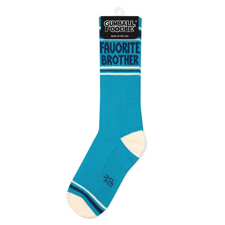 Gumball Poodle - Favorite Brother Gym Crew Socks
