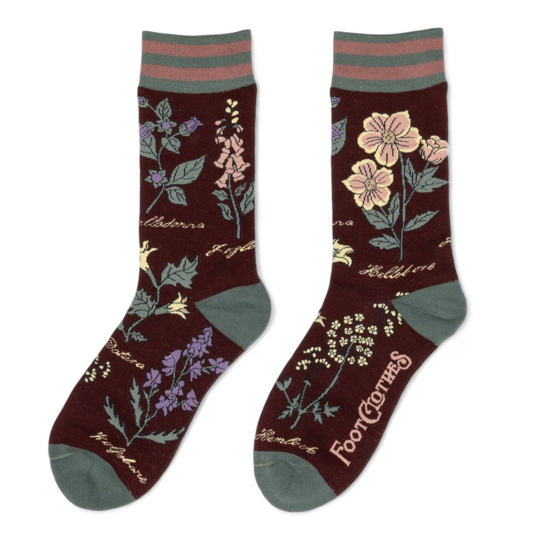 FootClothes LLC - Baneful Botany Crew Socks