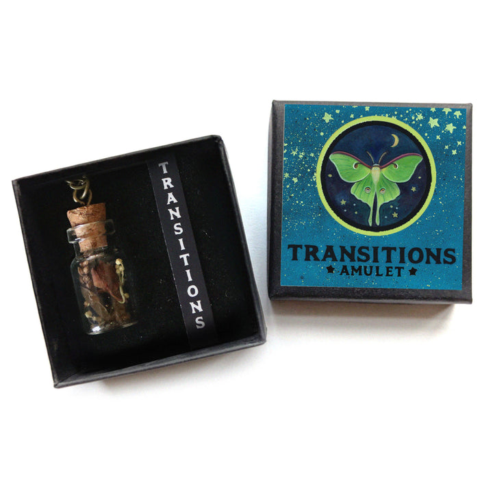 Brainmeats Atelier - Transitions Amulet – Change and Renewal Talisman w/Luna Moth