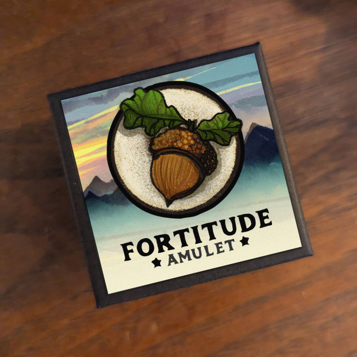 Brainmeats Atelier - Fortitude Amulet – Strength &amp; Resilience Talisman w/Acorn