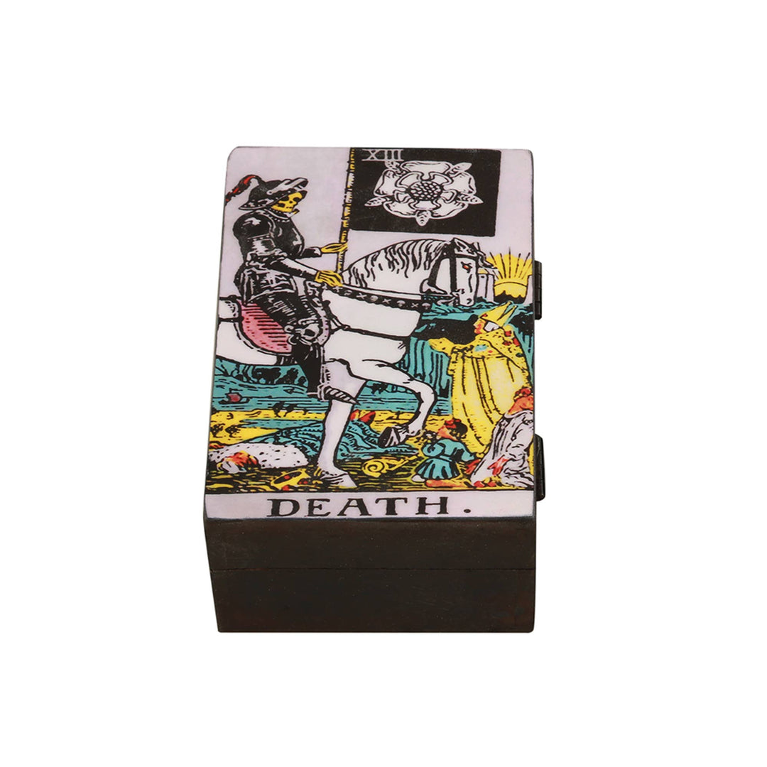 Designs by Deekay Inc. - Wooden Tarot Card Box (6 x 4 in.) - Death
