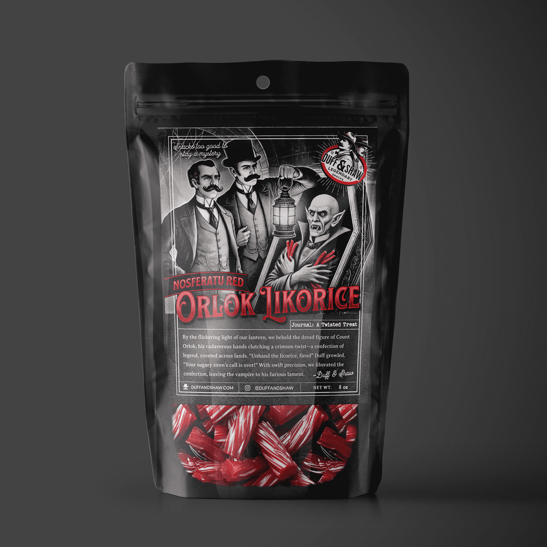 Duff &amp; Shaw - Legendary Snacks - Nosferatu’s Red Licorice