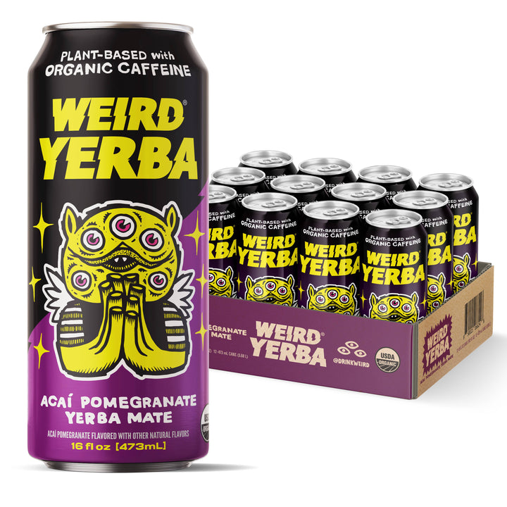 Weird Beverages - Organic Acai Pomegranate Yerba Mate 16oz Cans