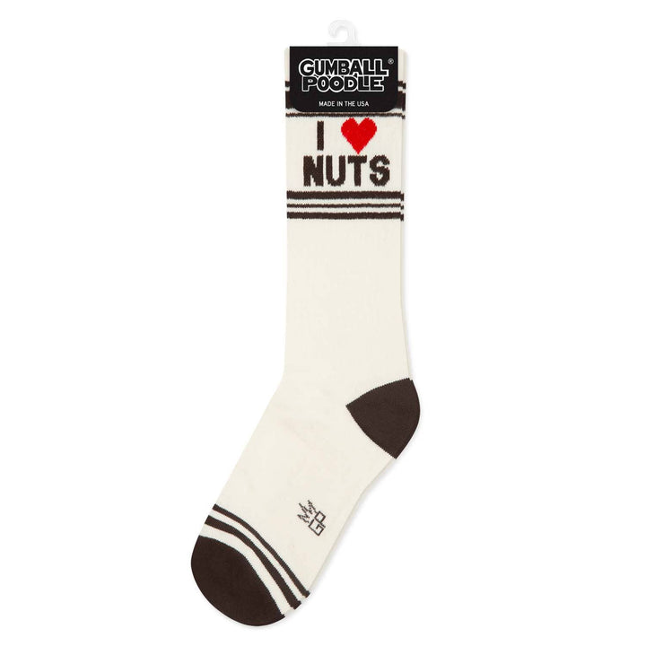 Gumball Poodle - I ❤️ Nuts Gym Crew Socks