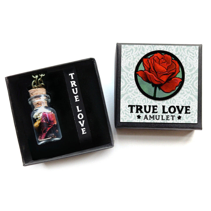 Brainmeats Atelier - True Love Amulet – Devotion &amp; Joy Talisman Necklace w/Rose