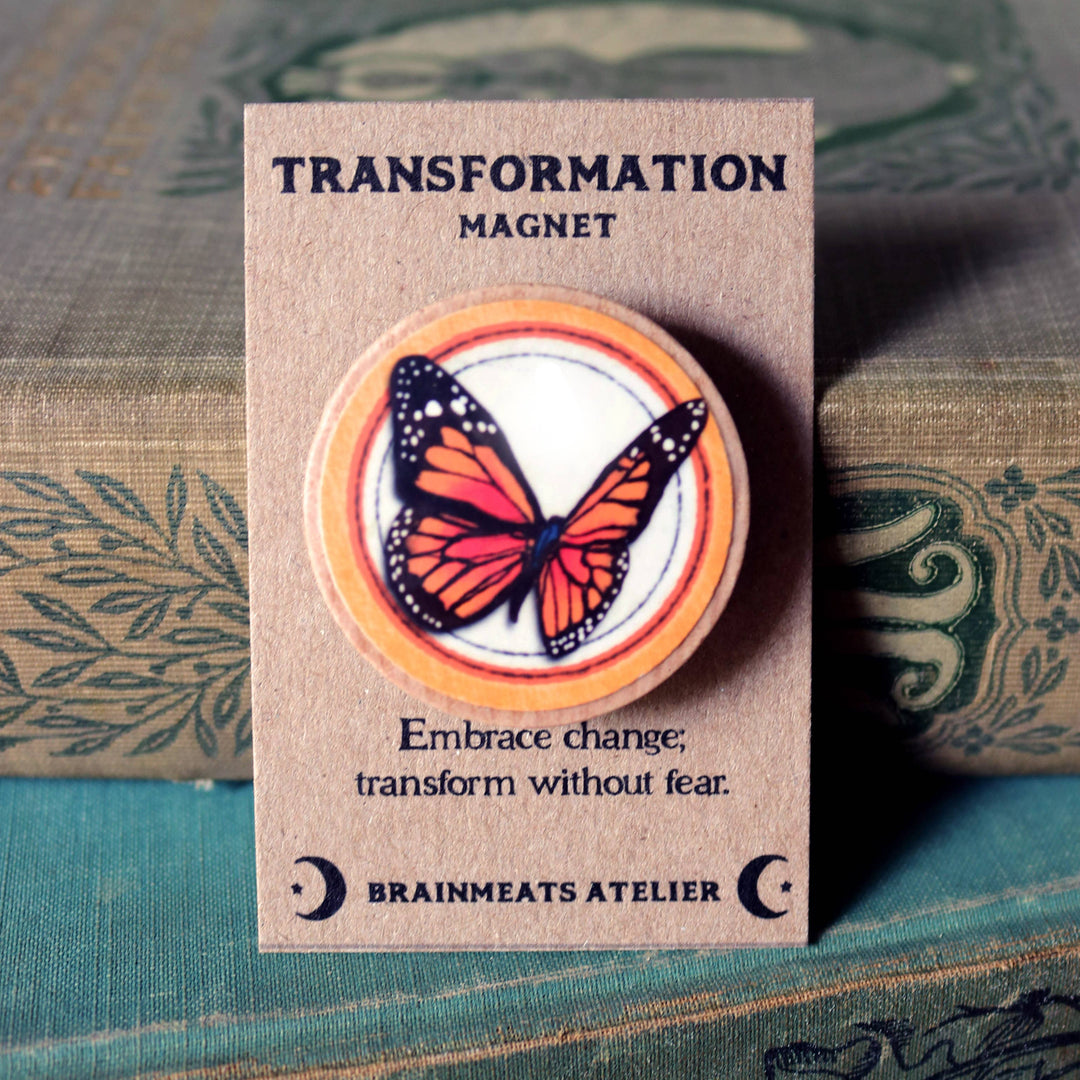 Brainmeats Atelier - Transformation Magnet – Monarch Butterfly Token for Growth