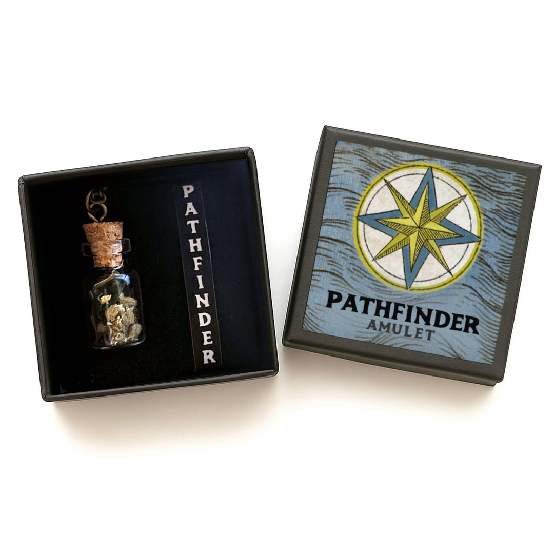 Brainmeats Atelier - Pathfinder Amulet – Talisman for Direction in Life w/Compass