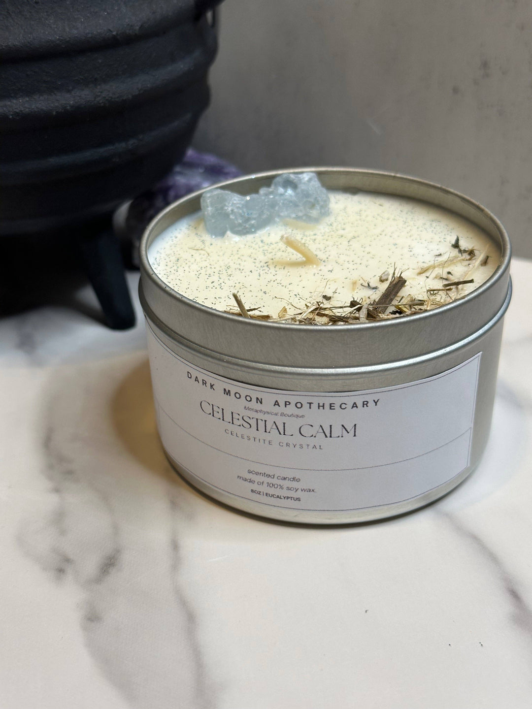 The Dark Moon Apothecary -  Celestial Calm Soy Crystal Candle