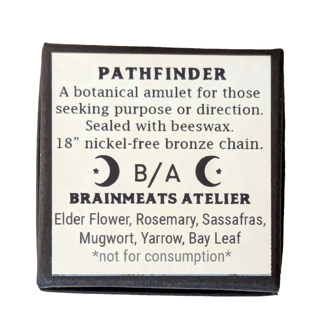 Brainmeats Atelier - Pathfinder Amulet – Talisman for Direction in Life w/Compass