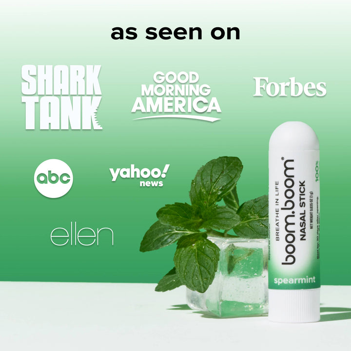 BoomBoom - Nasal Stick - Spearmint (24 units): 24 sticks (4 countertop displays)