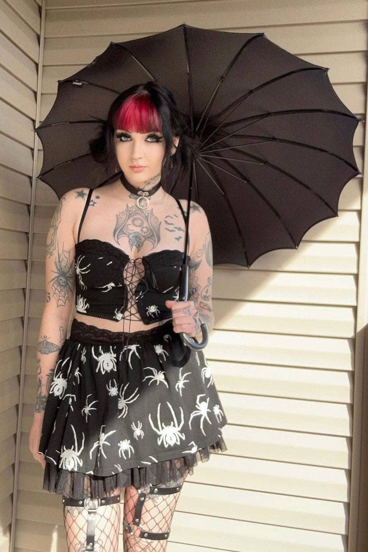 vampirefreaks - Batwing Pagoda Umbrella [MIDNIGHT BLACK]