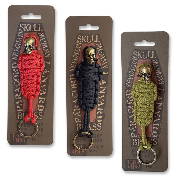Lucky Jack - Red Skull Mummy Keyring Lanyards
