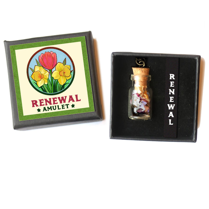 Brainmeats Atelier - Renewal Amulet –  New Beginnings Tulip with Spring Florals