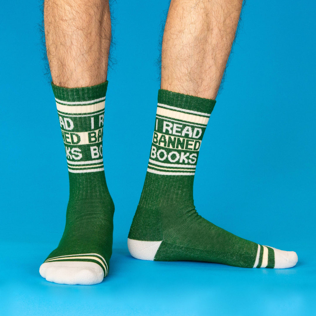 Gumball Poodle - I Read Banned Books Gym Crew Socks