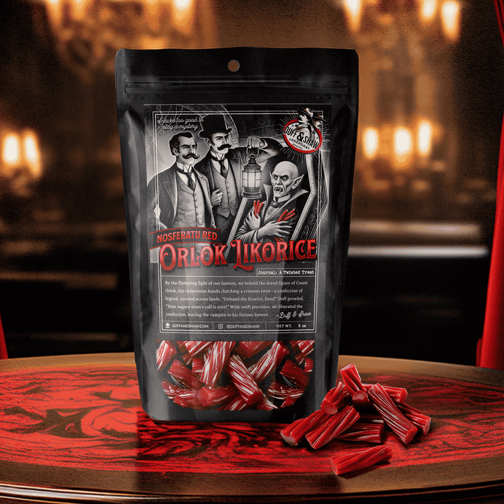 Duff &amp; Shaw - Legendary Snacks - Nosferatu’s Red Licorice