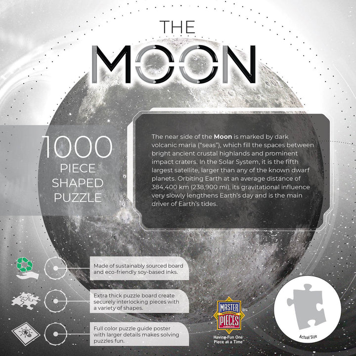 MasterPieces Puzzles - The Moon - 1000 Piece Round Puzzle