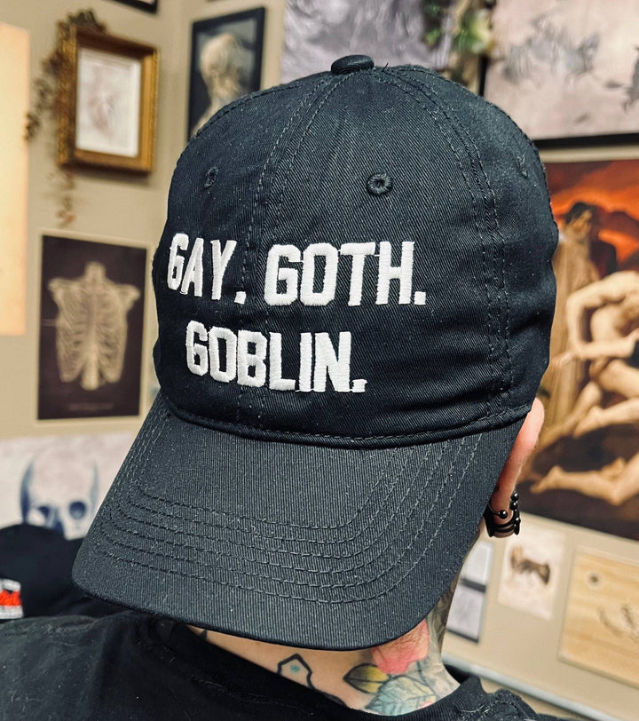 Witchwood Bags - Gay. Goth. Goblin.  -  Embroidered Dad Hat