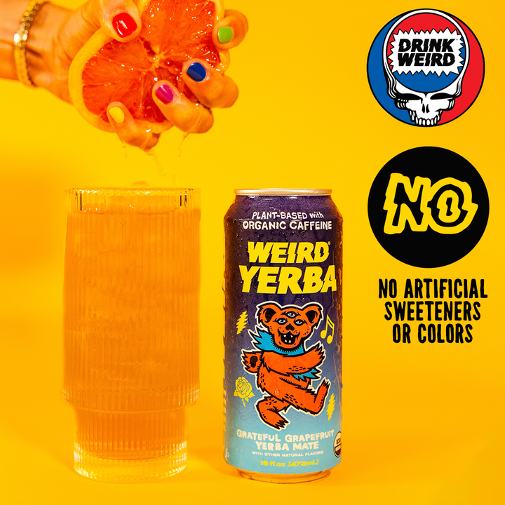 Weird Beverages - Organic Grateful Grapefruit Yerba Mate 16oz Can