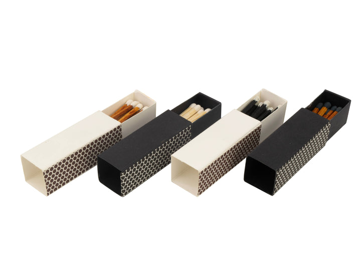 2" Inch Matchboxes - Matchsticks - Matches - Colorful: Black / White Matchbox