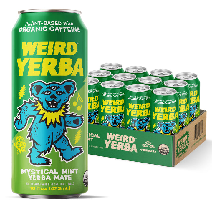 Weird Beverages - Organic Mystical Mint Yerba Mate 16oz Cans
