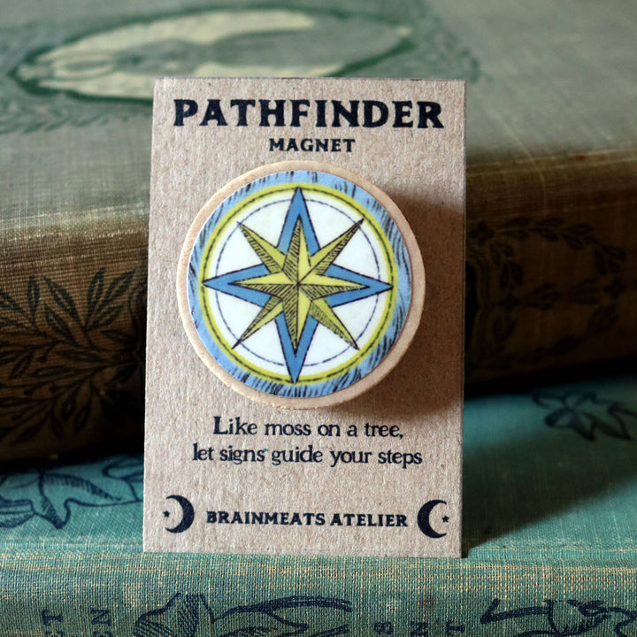 Brainmeats Atelier - Pathfinder Magnet – Compass Intention Token for Guidance